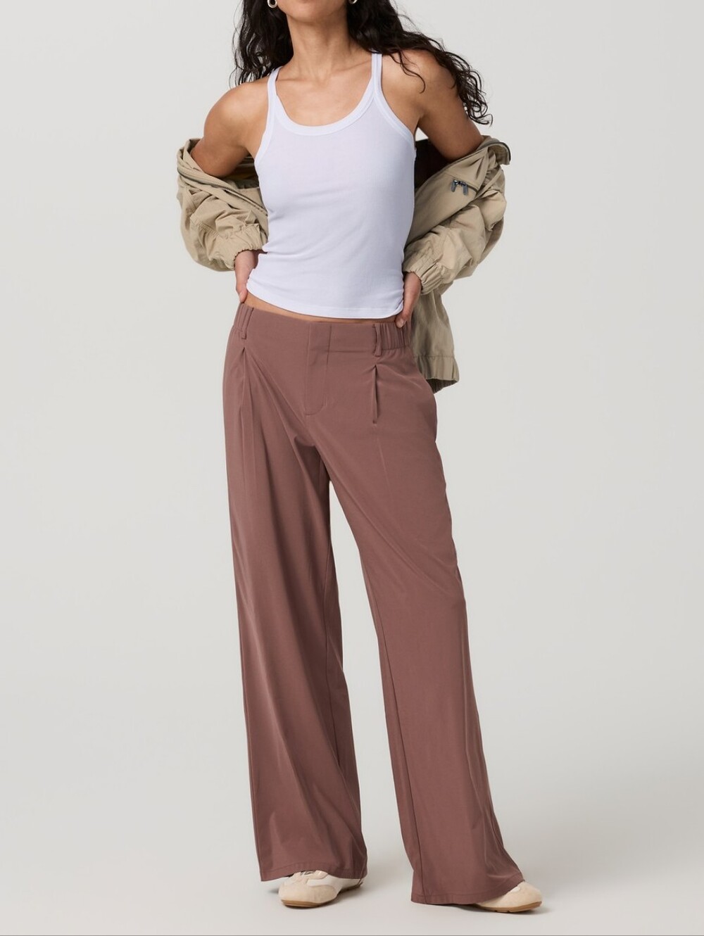 Vuori Villa Wide Leg Trouser Sable S LONG NEW NWT